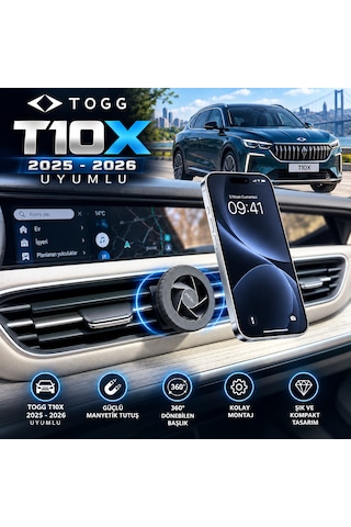 Togg T10x 2025 Ve Sonrası Araç Içi Premium Telefon Tutucu - Araba Telefon Tutacağı Havalandırma Için 1
