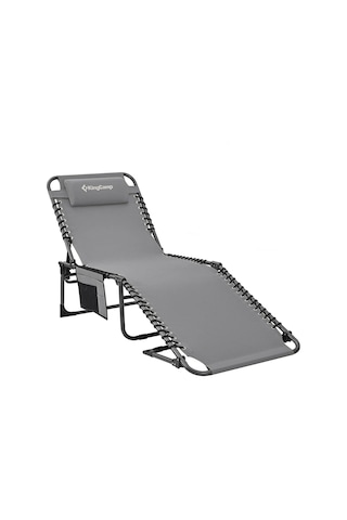 Kingcamp Berlin Classic Comfort Lounge 5 Kademeli Katlanır Şezlong Grey Gri