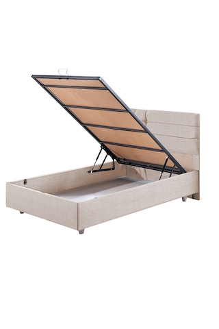 Viyana Tek Kişilik Baza Başlık Comfort Yatak Seti Krem 90 x 190