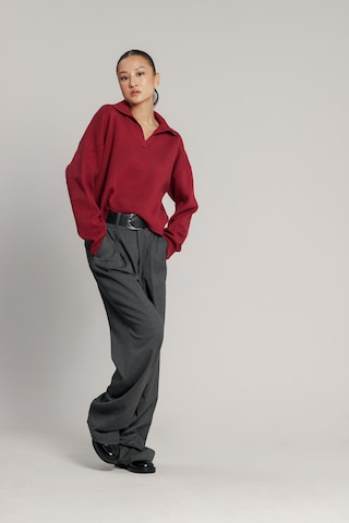 Polo Yaka Triko Kazak Bordo