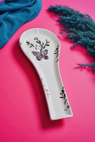 Piatti Naturali Seramik Kelebek Kirli Kaşıklık Tezgah Üstü Kepçe Kaşık Altlığı