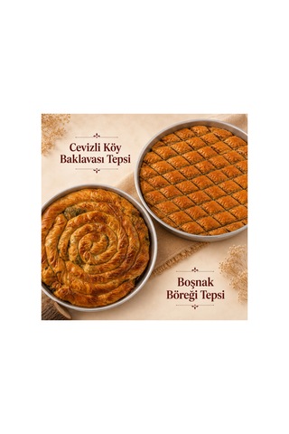 Cevizli Köy Baklavası Tepsi + Peynirli Boşnak Böreği Tepsi - 918621834