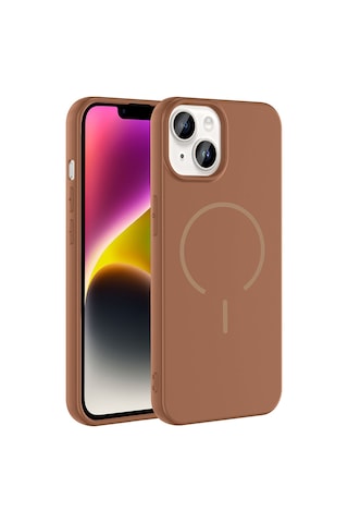 Zore Apple iPhone Uyumlu 13 Kılıf M-safe Şarj Özellikli Omsy Meta Kapak - Siyah
