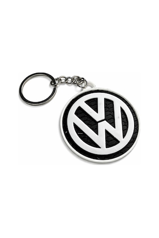 Volkswagen Logo Anahtarlık Siyah Beyaz Kauçuk Tasarım Araba Anahtarlığı Vw Aksesuar