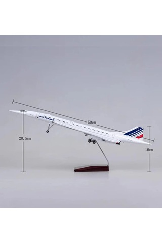 Air France Concorde Jet Yolcu Uçağı Model Uçak 1/125 Ölçek 50cm