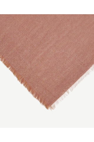 Yargıcı Çift Taraflı Yün Şal Gül Kurusu