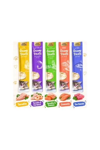 Royal Pet Krema Kedi Ödül Maması Karışık Paket 14 Gr X 100 Adet