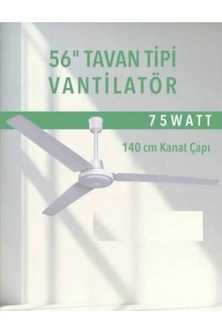 Fansan 3 Kanatlı Metal 142 Cm Tavan Vantilatörü