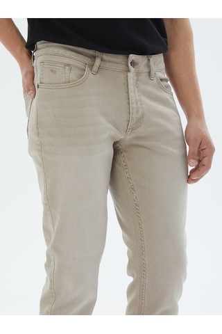 Kip Bej Slim Fit Denim Pamuk Karışımlı Pantolon Çok Renkli