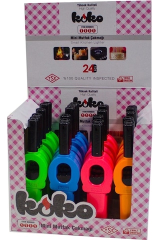 Mixoyuncak Çakmak  Mini Mutfak Çakmağı 16 Cm 24'Lü