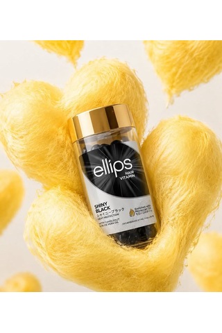 Ellips Shiny Black Siyah Saçlara Özel Işıltı Veren Saç Vitamini 30 Adet