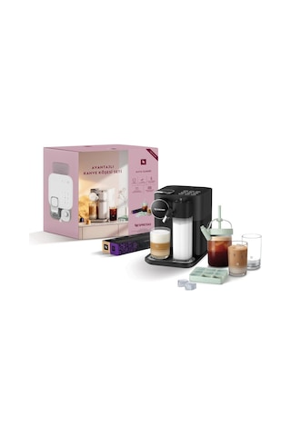 Nespresso F541 Gran Lattissima 1450W Siyah Kahve Anneler Günü Kahve Köşesi Seti