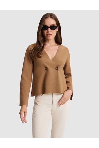 Pierre Cardin Camel Regular Fit Triko Hırka 50331256 Vr015