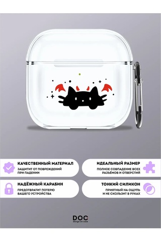 Designoncase Airpods Uyumlu 4 İçin Yavru Kedi Baskılı Kılıf 280411982 Beyaz