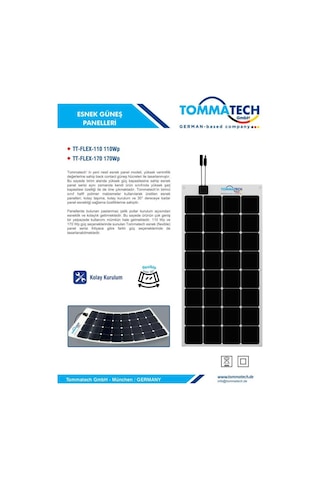 Tommatech 110 Watt Esnek Panel