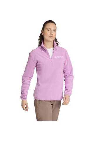Adidas Polar Mt Esseantials Kadın Pembe Dik Yaka Sweatshirt Pembe