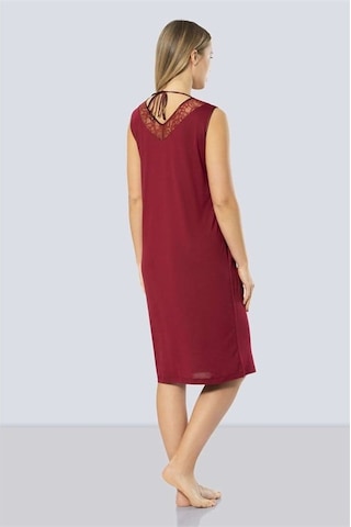 Türen 3285 Dantelli V Yaka Gecelik - Bordo Bordo