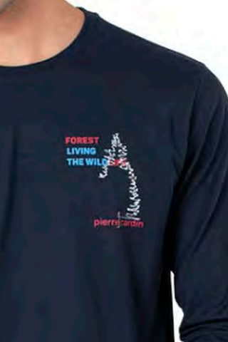 Pierre Cardin 6103 Erkek Uzun Kollu Bisiklet Yaka Pijama Takımı-lacivert Lacivert