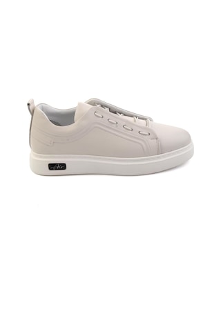 Beyaz Hakiki Deri Erkek Sneaker E01700178003 Beyaz