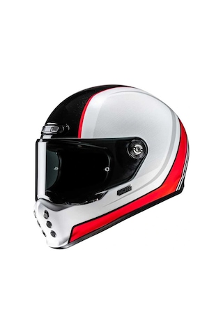 Hjc V10 Hodu MC1 Kapalı Motosiklet Kaskı Beyaz Siyah