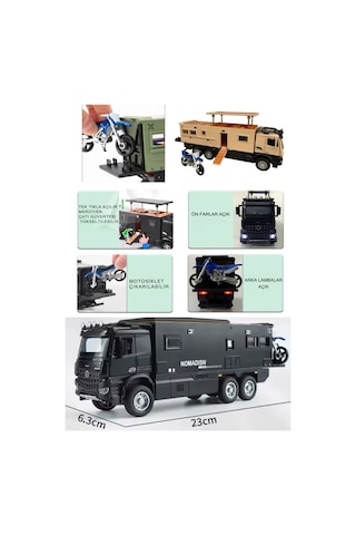 95620 Sesli Ve Işıklı Çek Bırak Motorlu Oyuncak Model Karavan 39257801