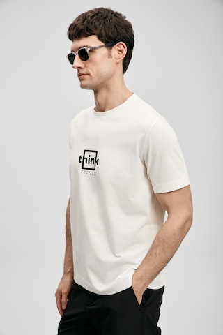 Lufian Thınk Modern Grafik T- Shirt Kırık Beyaz Kırık Beyaz 111020310100510