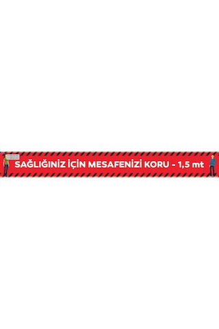 Sosyal Mesafeni Koru - Folyo Sticker Etiket - Letbil Reklam