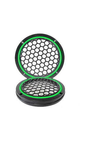 Garaj Dünyası Yeşil Neon Ledli 20 Cm 2 Li Hoparlör Kapağı