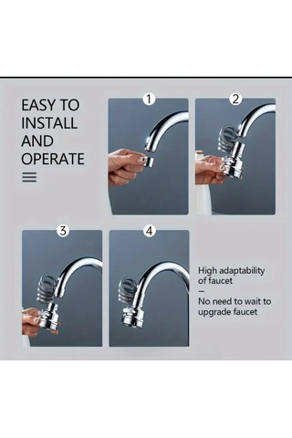 Asl223 Yaylı Uzayan 3 Fonksiyon Krom Musluk Ve Batarya Borusu