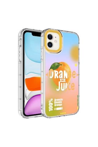 Apple Uyumlu iPhone 11 Kamera Korumalı Renkli Desenli Sert Silikon Zore Korn Kapak