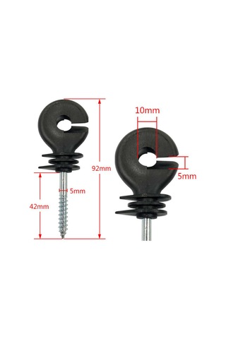 Xindoker 20 Adet Çiftlik Elektrikli Çit İzolatörü, Otomatik Vidalama Tipi Hayvan Barajı İzolasyon Çivi