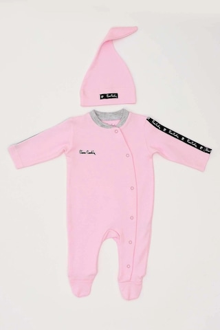 Pierre Cardin Şapkalı Çıtçıtlı Tulum Pembe