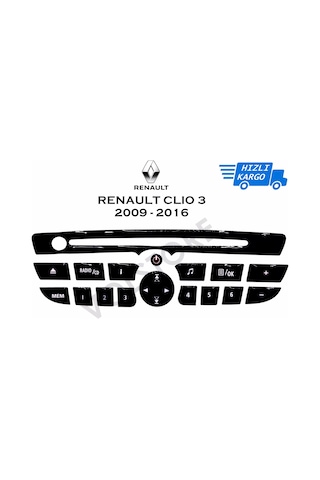 Renault Clio 3 Teyp Tuş Takımı Pianoblack 2009-2016
