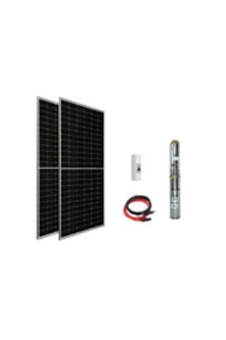 72 V Volt 1 HP 0.75 kW 750 W Watt Dc Kademeli Dalgıç Solar Pompa 910 Watt Güneş Paneli Solar Sulama Paket Sistem