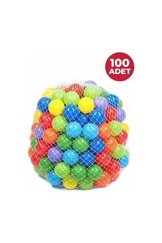 Havuz Topu - Şişme Oyun Havuz Topları 6 Cm 100 Adet - File, Havuz Topu Seti