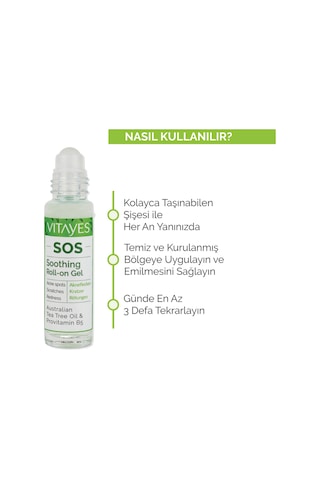 Vitayes Sos Çay Ağacı Özlü Onarıcı Roll-On Serum 3 x 10 ML