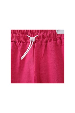 Uğur Bebe Crop T-shirt Kargo Cep Paraşüt Pantolon Takım Beli Paçası Ayarlamalı Pantolon Crop İp Detaylı Beyaz Beyaz