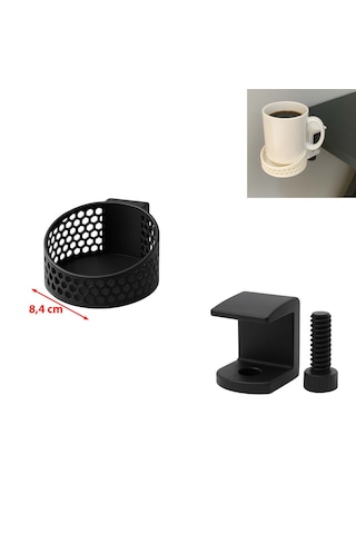 Özel 3d Baskı Bardak Tutucu Modüler Masa Düzenleyici Tak Çıkar Düzenleyici Çapı: 8,4 Cm Sarı