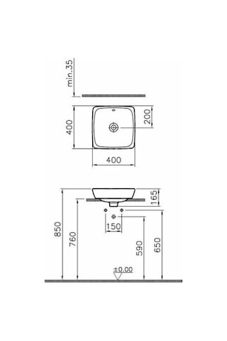 5666b003-0012 Metropole Çanak Lavabo 40 Cm