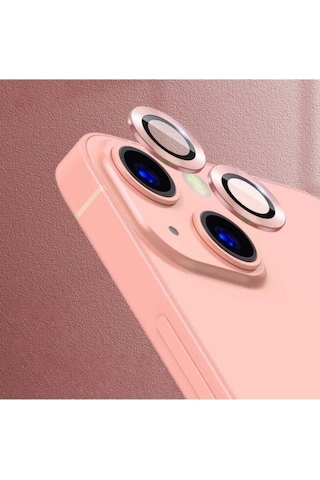 Apple Uyumlu iPhone 13 Mini Zore Cl-07 Kamera Lens Koruyucu Rose Gold