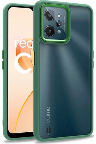 Realme C31 Kılıf Zore Flora Kapak Yeşil