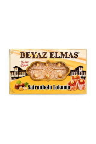 Beyaz Elmas Safranbolu Lokumu 200 Gr - Fındıklı Geleneksel Türk Lokumu - Hindistan Cevizli İkramlık Lokum