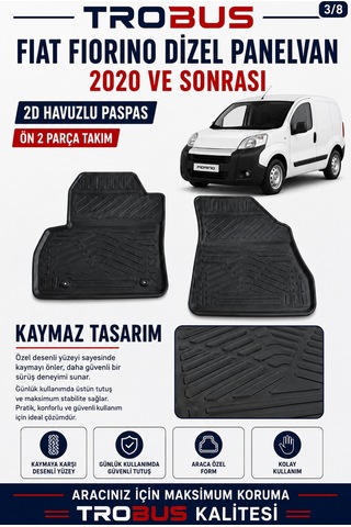 Trobus Fiat Fiorino Cargo 2020-2024 2d Havuzlu Paspas 2 Parça
