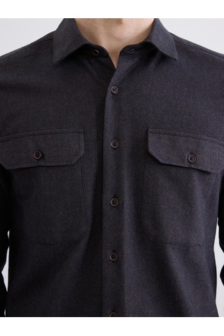 Lcwaıkıkı Classic Kahverengi Loose Fit Erkek Gömlek