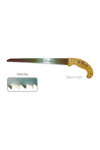 Abay Orta Diş Bağ Testere 35 Cm - Ahşap Sap