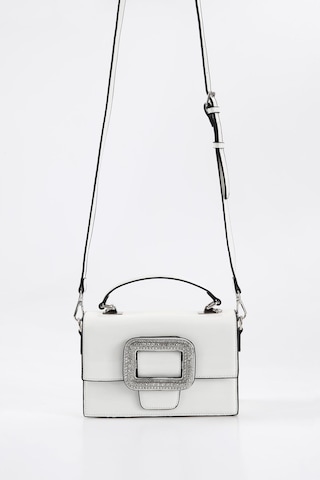 Ççs 17339 Kadın Omuz Askılı Kol Çantası-beyaz Beyaz