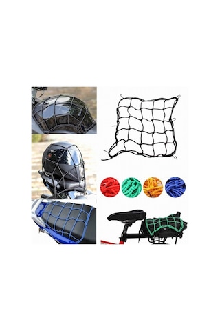 Bagaj Filesi Motosiklet Kask Filesi 40Cmx40Cm 4Mm Depo Filesi Siyah