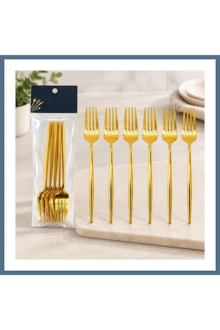 Buradabulabilirsin Gold Yemek Çatalı Bbz