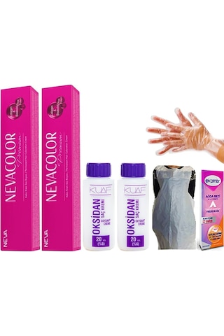 Nevacolor Saç Boyası No:5 Açık Kahve X 2 + Oksidan 20 Vol X 2 (477386928)