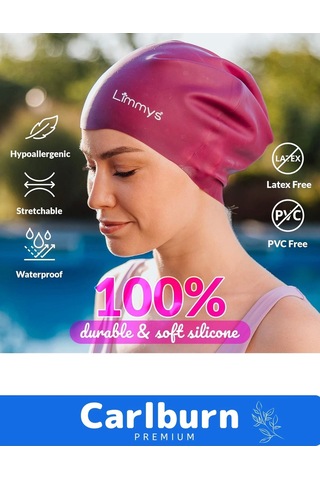 Premium Su Geçirmez Silikon Yüzücü Havuz Ve Deniz Bonesi Elastik Yüzme Şapkası 2'li Set Çok Renkli